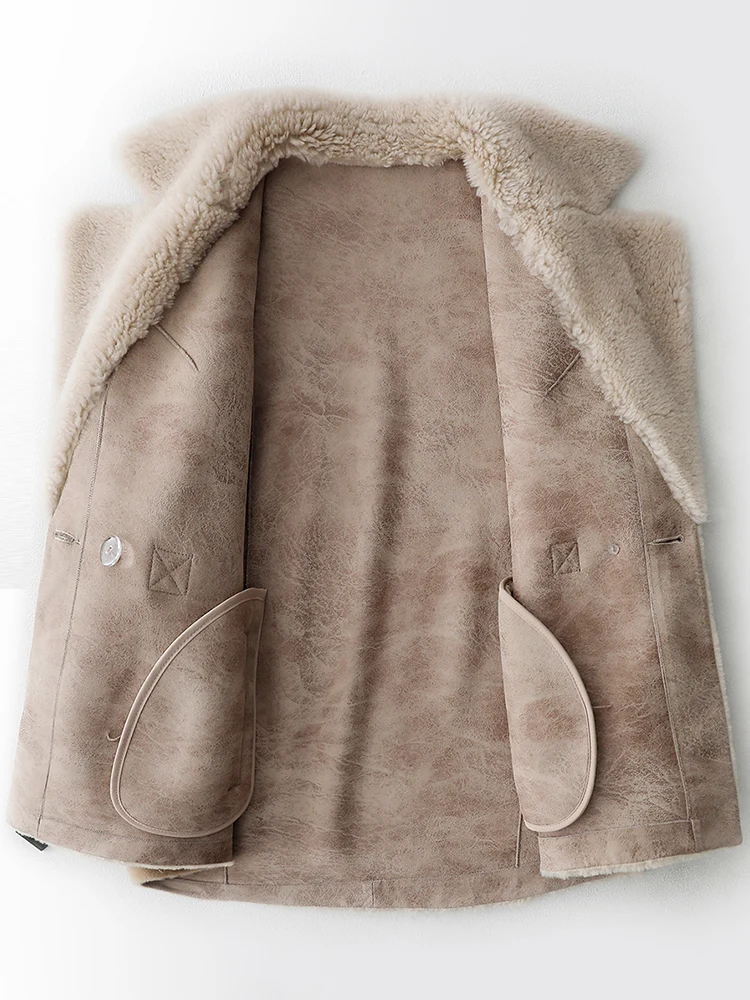 AYUNSUE Sheep Shearling Fur 100% Wool Coat Autumn Winter Jacket Women Clothes 2020 Lamb Korean Jackets Chaqueta Mujer MY3555 | Женская
