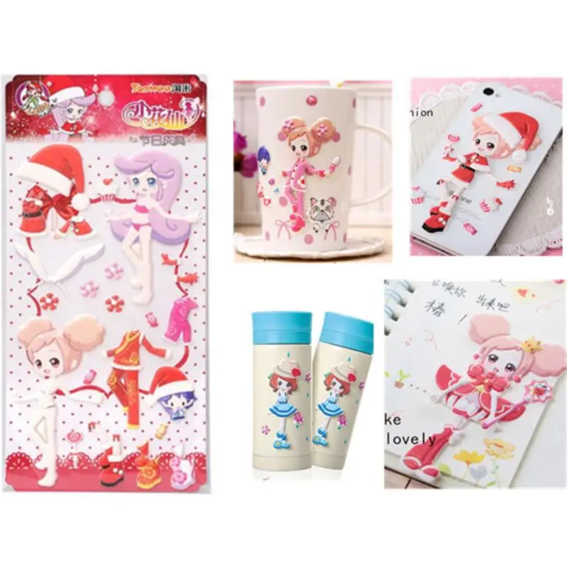 

5 Sheets/bag Fairy Transfiguration 3d Sticker Dress Stickers Children Diy Toys Home Decor /cup /diary /phone Decal