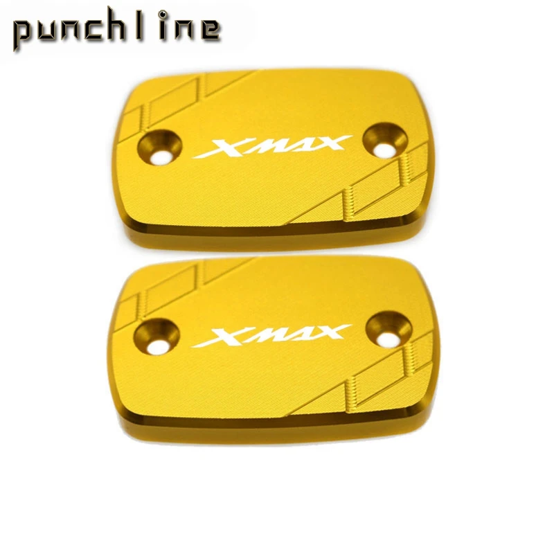 Gold Logo (XMAX) Подходит для YAMAHA XMAX 300 X-MAX 250 X-MAX 125- XMAX 400 передний тормозной цилиндр Крышка Резервуара - Цвет: Gold Logo (XMAX)