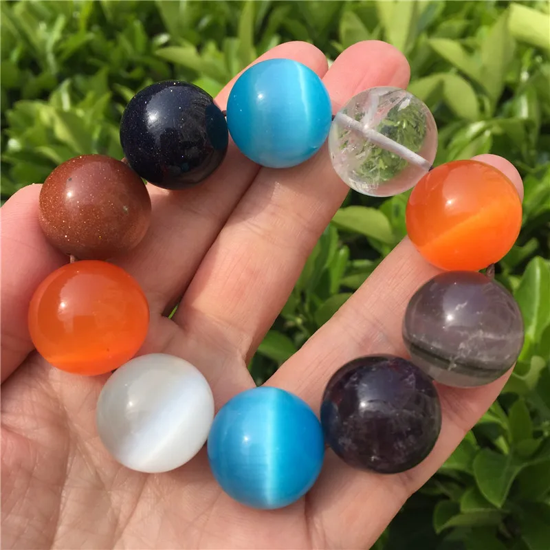 Natural Crystal Chakras Bracelet Jewelry Stone Beads Stretchy Pulseras Crystals Gift | Дом и сад