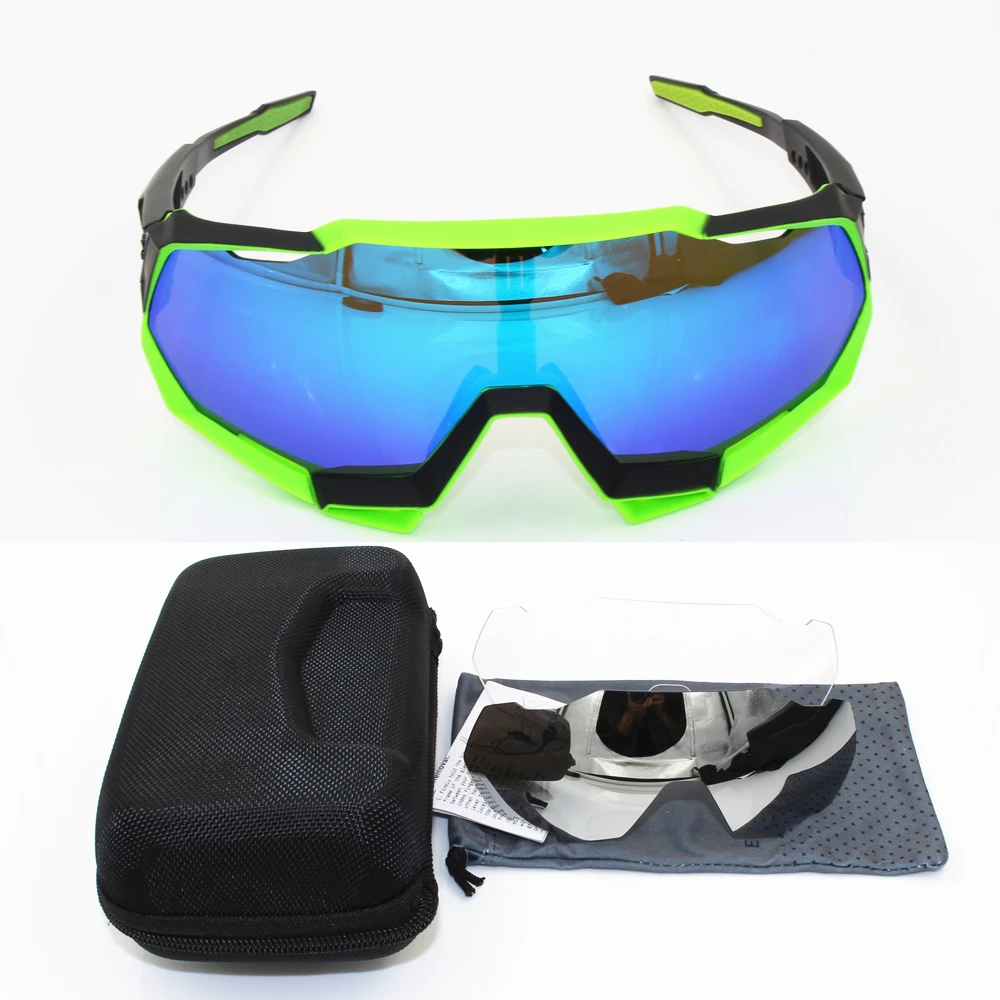 7 Брендовые спортивные велосипедные солнцезащитные очки Gafas ciclismo велосипедные очки MTB очки 3 линзы питер UV400 скорость - Цвет: 7