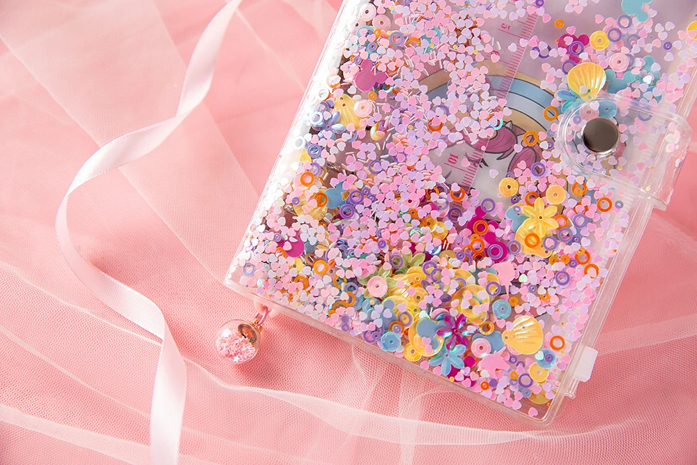 Ежедневник, ежедневник A5A6 kawaii, записная книжка, сделай сам,, канцелярские принадлежности, блестки, ПВХ покрытие, милая мечта