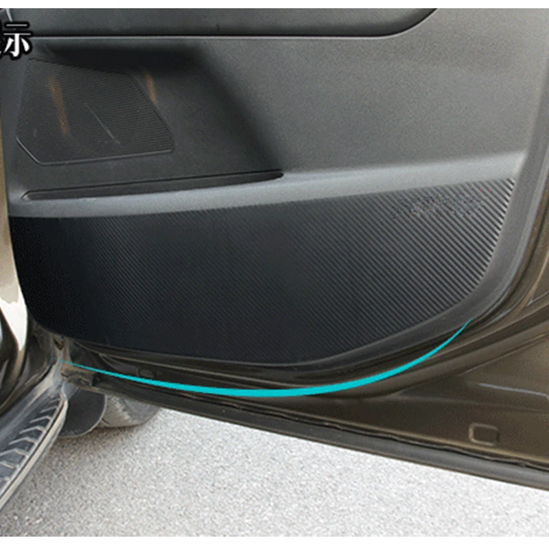 Car Door Anti-kick Pad Sticker Interior Door Film Door Protection Side Edge Carbon Fiber Mat for Peugeot 3008 Car Styling
