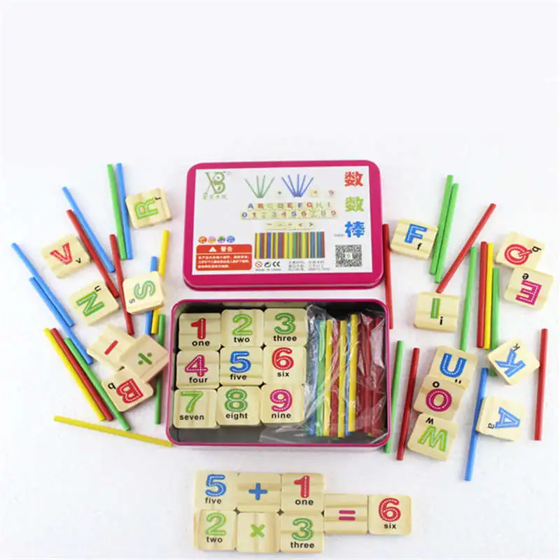1 Набор математическая игрушка цвета Монтессори математические палочки цифровые