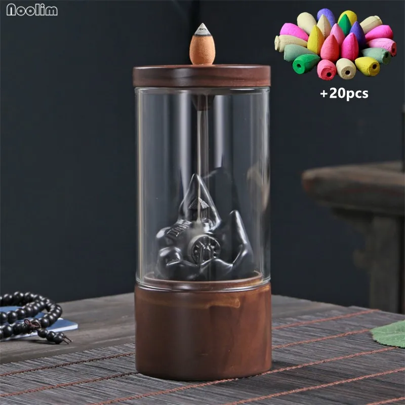 Креативный античный ладан для ладана Lucky Cat с стеклянной крышкой держатель