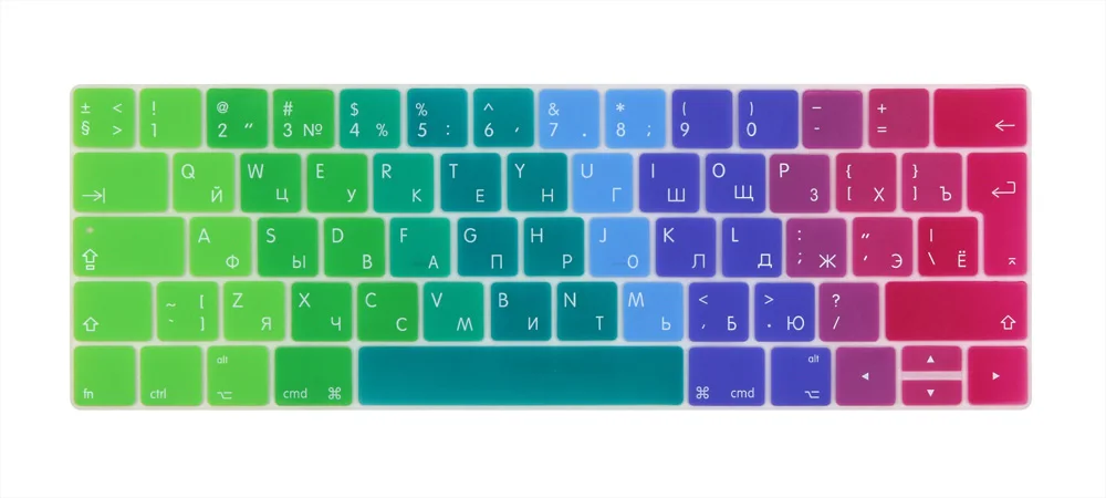 Чехол для клавиатуры с русским евро входом 2016 2018 Macbook Pro 13 15 дюймов сенсорной