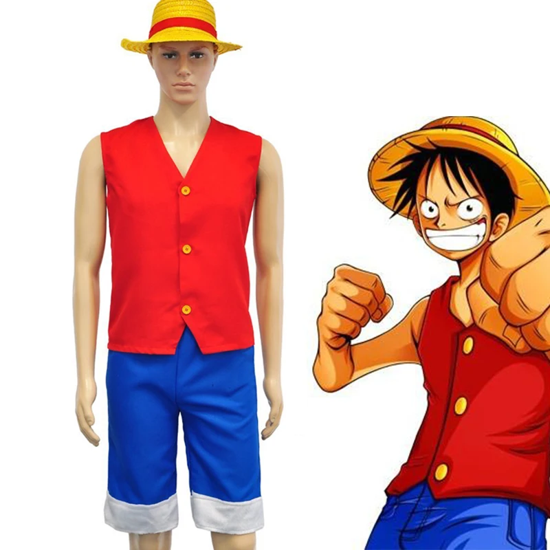 Аниме Косплей цельный Обезьяна D. Luffy костюмы европейский размер бесплатная