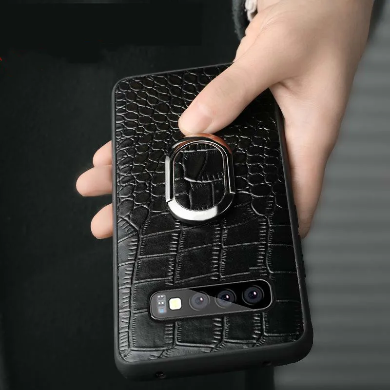 Настоящий Кожаный Чехол для мобильного телефона Samsung Galaxy S10 Plus S10E полная защитная