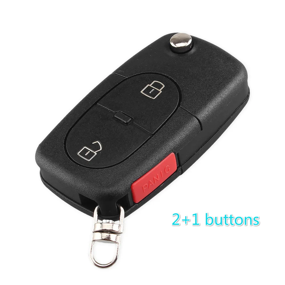 KEYYOU Флип брелок автомобиль удаленный ключевой оболочка для Фольксваген Passat Jetta гольф Жук 2/3/4 кнопки Fit CR1616 - Количество кнопок: 3 Кнопки