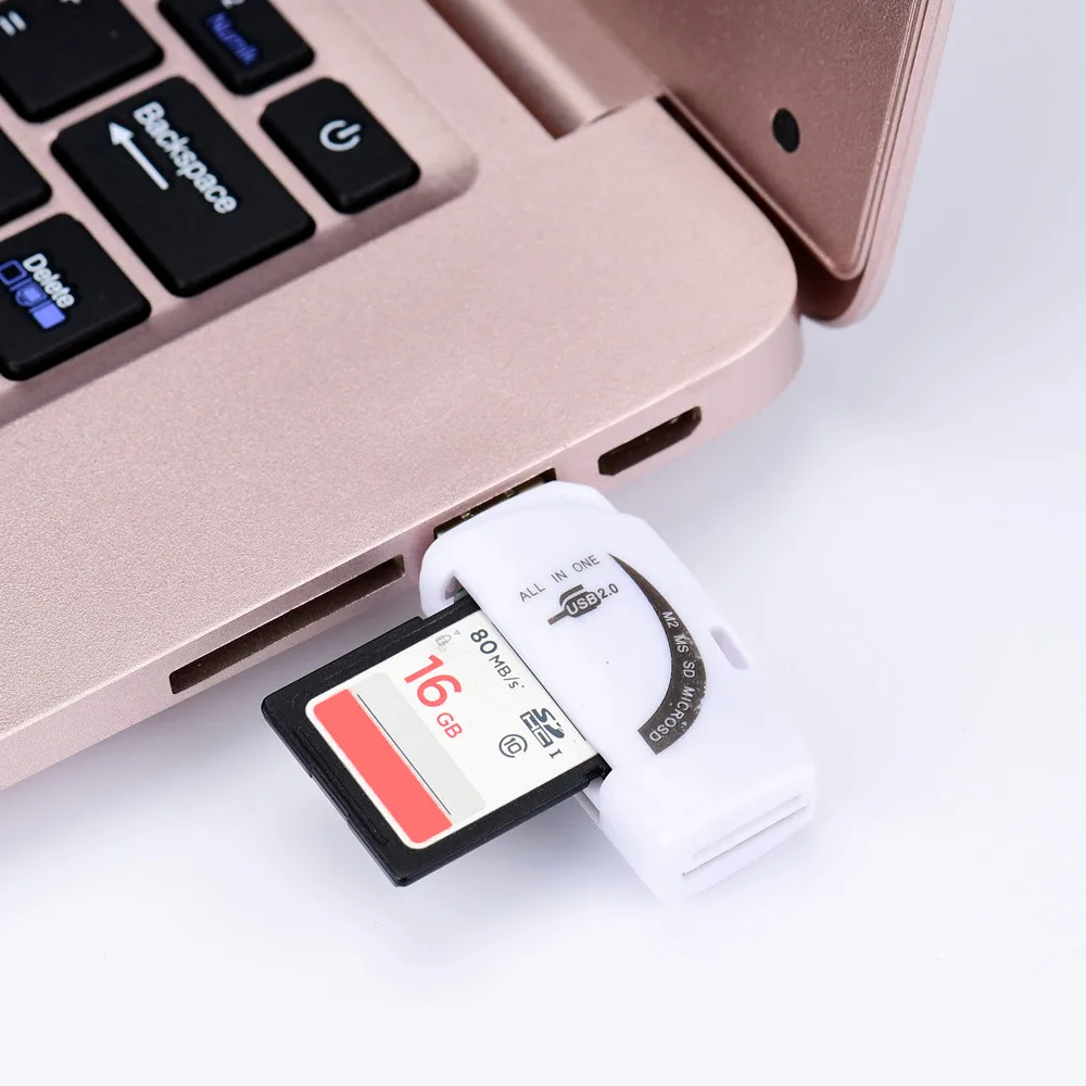 Горячая продажа кардридер для Micro SD SDHC TF M2 MMC MS PRO DUO все в 1 USB 2 0 мульти памяти Прямая