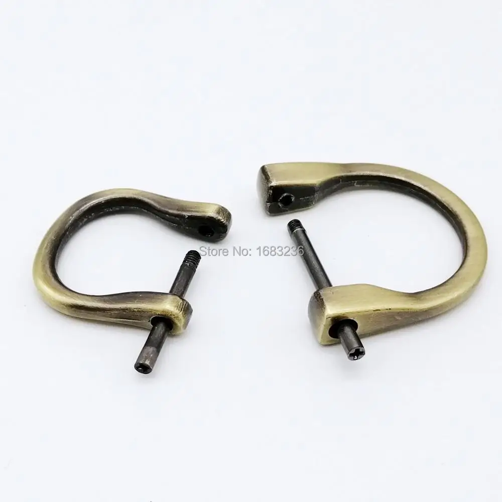 antique brass Металлическая Съемная Сумочка, кожаная сумка на плечо, сумочка, кошелек, ремень, веб-винт, D кольцо, пряжка, застежка, сделай сам - Цвет: antique brass