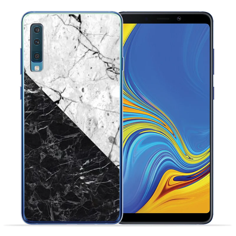 Роскошные мраморные буквы для samsung Galaxy A9 A8 A7 A6 A5 A3 чехол для телефона Etui Capinha funda шаблон capa - Цвет: 0259