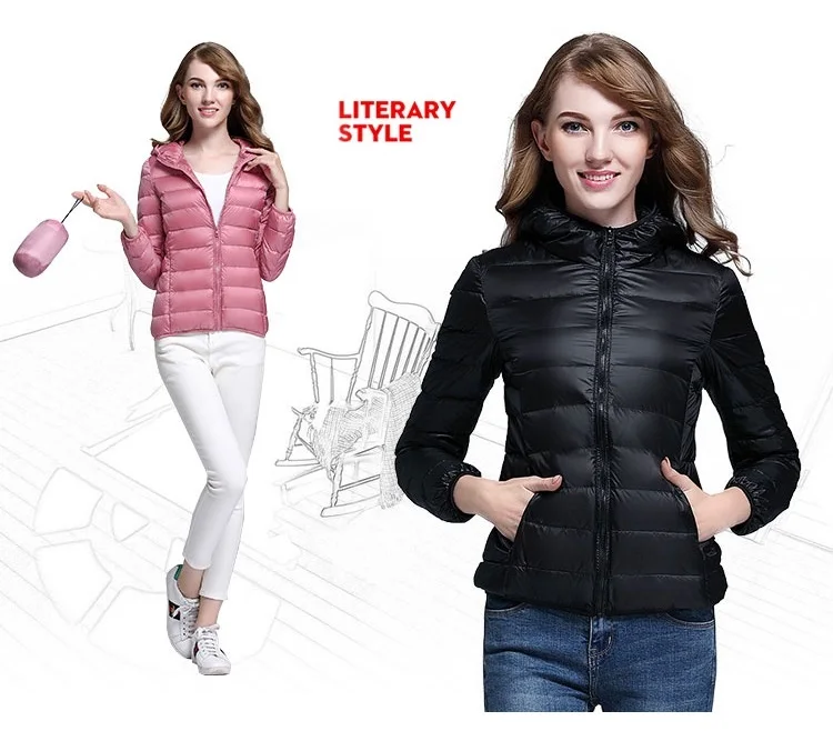 NewBang 8XL 9XL размера плюс ультра легкий пуховик для женщин осень зима теплое пальто Белые куртки на утином пуху Женская парка с капюшоном