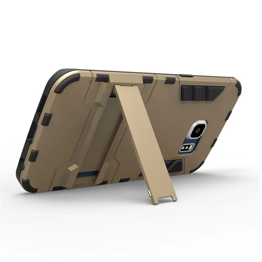 Case for Samsung Galaxy S6 Edge Hybrid Dual Heavy Duty 2 in 1 Armor Cover G9250 Phone Bags With Kickstand |
