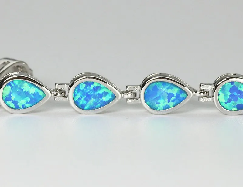 Браслеты SZ0041 с голубым опалом в форме капли воды для женщин|bracelets for|opal braceletbracelets for