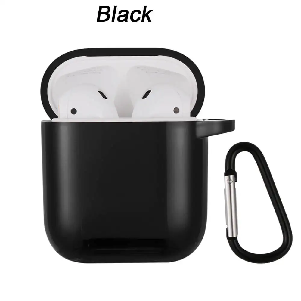 Черный Покрытие твердый корпус для Apple AirPods чехол противоударный наушник защитный чехол для Air Pods зарядный чехол Аксессуары - Цвет: Черный