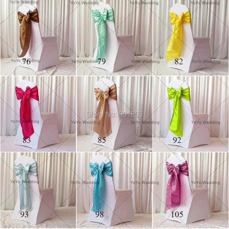 

Hot Sale Taffeta Chair Sash Chair Bow for Wedding,Party,Banquet Decoration