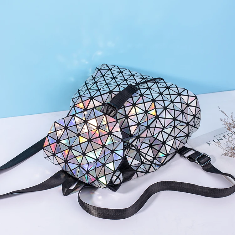 Трендовое зеркало из геометрических фигур школьная сумка с решетчатым узором
