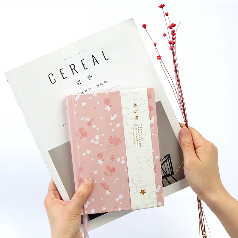 Японская кавайная милая Сакура Цветочный планировщик молочный ежемесячный