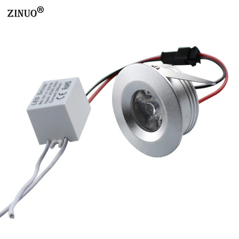 ZINUO 1 шт. 1 Вт 3 Вт мини led лампы для кабинета Мини Светодиодный точечный светильник AC85-265V Светодиодный точечный светильник лампа включает в себя Светодиодный драйвер для Кухня вешалка для одежды