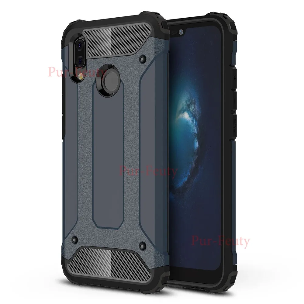 Встроенная чехол для Huawei p20 Lite P20Lite ANE-LX1 ANE-L02 мягкой ТПУ с Жесткий PC Обложка для Huawei p20 Pro Nova 3E телефон случаях