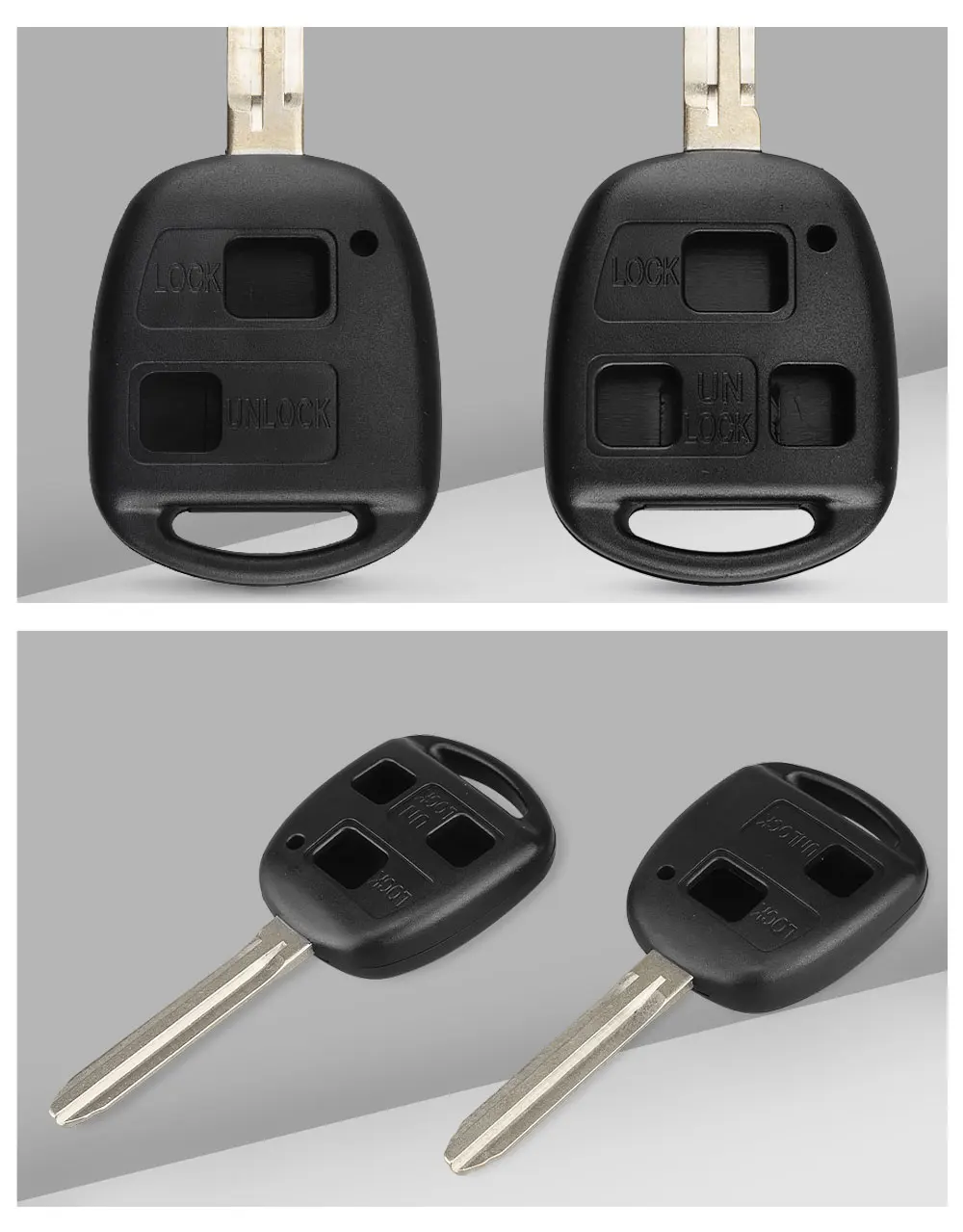 KEYYOU 2 3 кнопки дистанционного ключа оболочки для Toyota Rav4 Prado Avensis Avalon Ehco Land Cruiser Camry Fob чехол Чехол TOY43 Blade