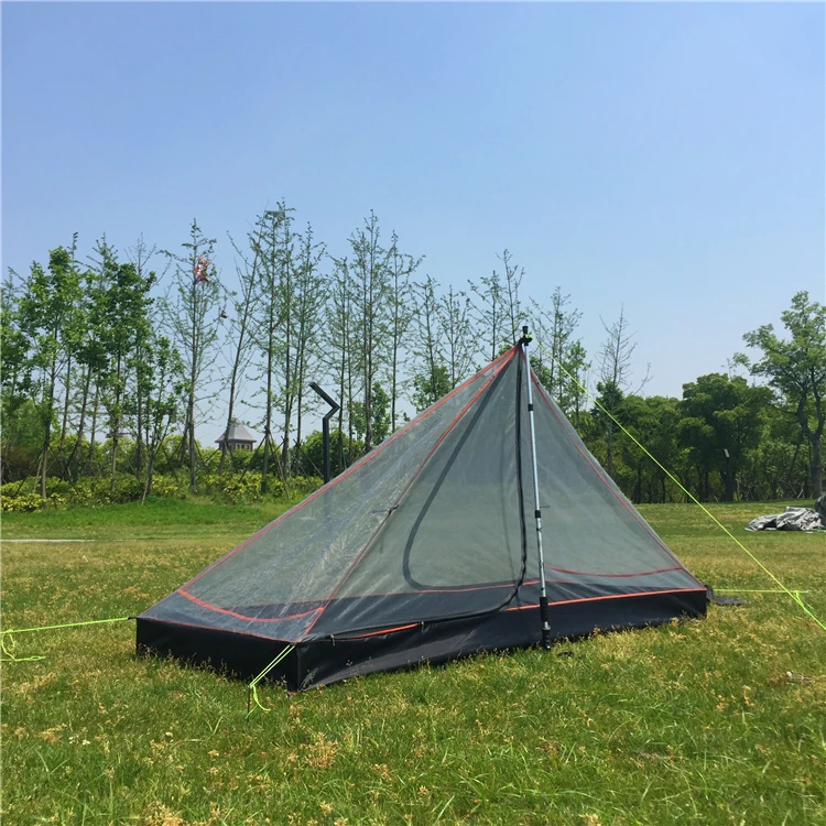 For Single Camping Bed, Tent Pegs Included - Compact And Lightweight Pyramid Net Tent