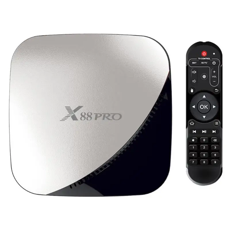 Приставка Смарт ТВ X88 Pro 2 + 16/4 32/4 64 ГБ Android 9 0 четырехъядерный процессор RK3318
