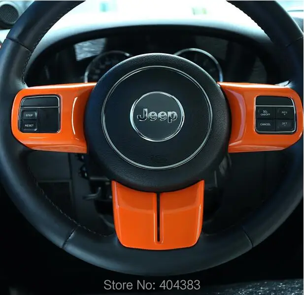 5 цветов бесплатная доставка накладка на руль для 2011 2016 Jeep Wrangler Jk Sahara Rubicon & Compass