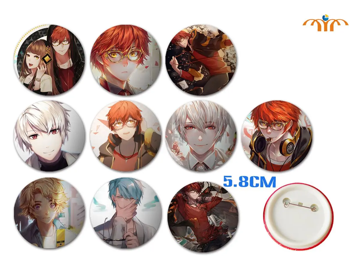 OHCOMICS 8 шт. мистический Посланник 707 Saeran/неизвестный значок кнопки ПВХ контактный
