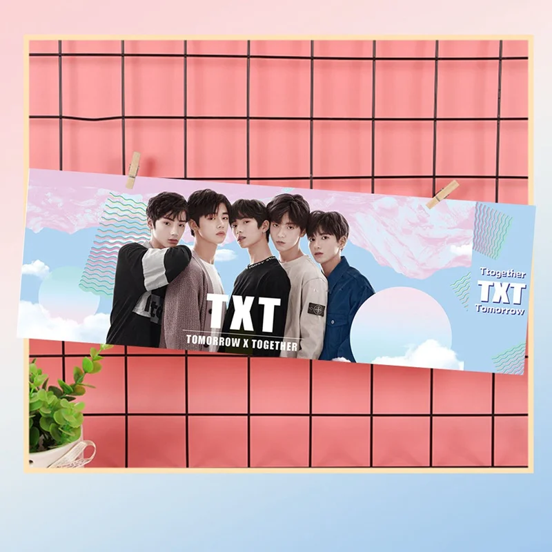 K-pop TXT концертная поддержка ручная баннерная ткань повесить вентилятор подарочный канцелярский набор