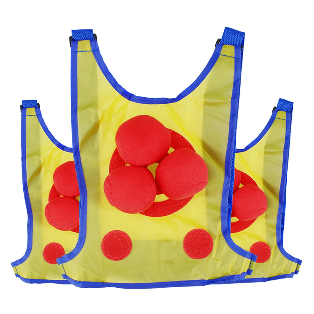 Новый Родитель ребенок мишени жилет + 3 Шара набор интерактивные Beanbag Dodgeball одежда