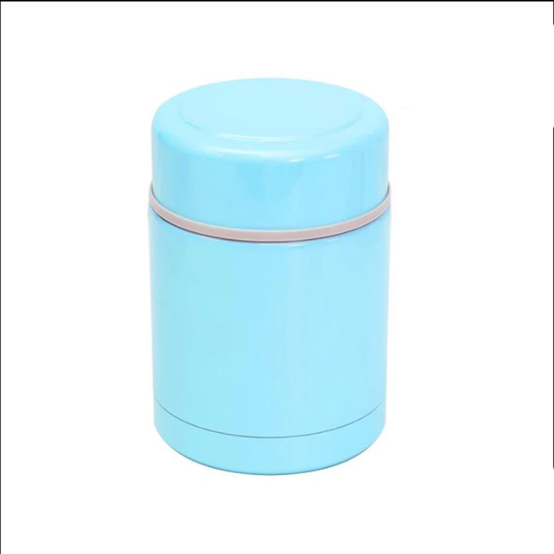 Синий 400ml Mini Small Vacuum 304 Stainless Steel Lunch Box Thermal Insulation Leak proof Soup Food Container Kids Student Bento Box - Цвет: Синий