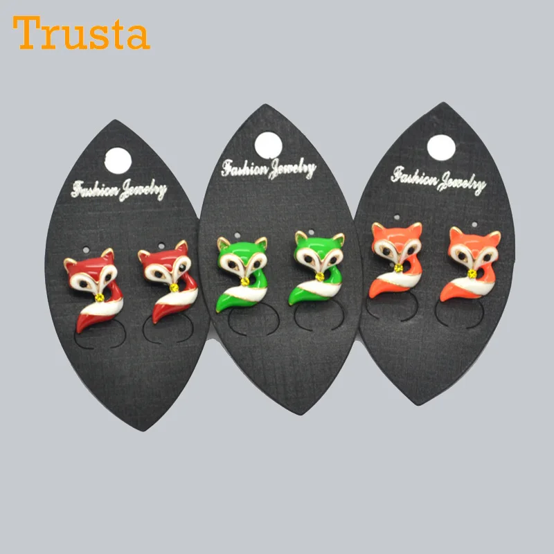 Trusta/Новинка 2017 года модные украшения милые красные/зеленые/оранжевые серьги с