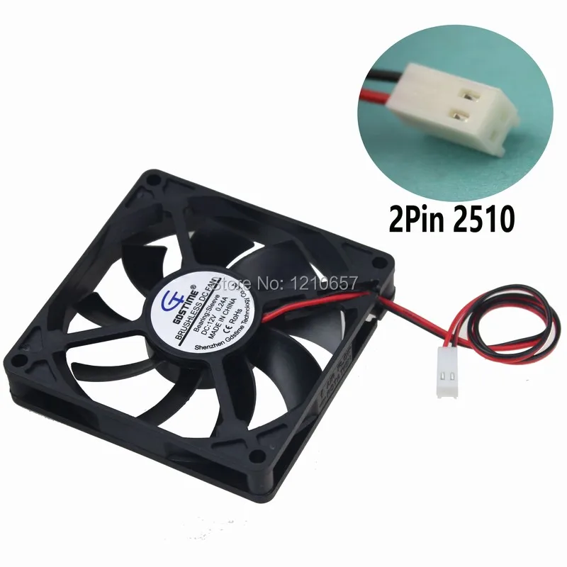 10 шт./партия Gdstime 8 см 80 мм 80x80x15 DC 12 В 2Pin 2510 коннектор компьютерный чехол теплоотвод