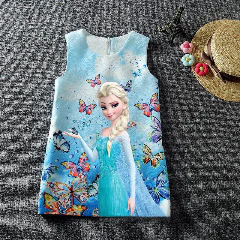 Платье принцессы для девочек-подростков Vestidos праздничная одежда с принтом
