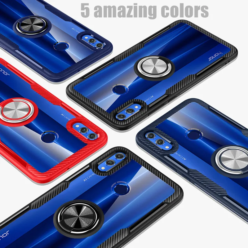 Tempered Glass Case For Huawei P30 Pro Nova 4 Phone Coque Honor V20 8X Max 7x Play 10 Transparent Holder Shockproof Cover |