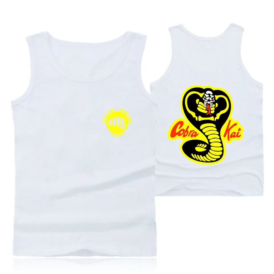 

2018 New Cobra Vest Man/Woman Anime Summer Sleeveless Shirt Cobra Workout Fit Cotton Vest Casual Print Vest A5372