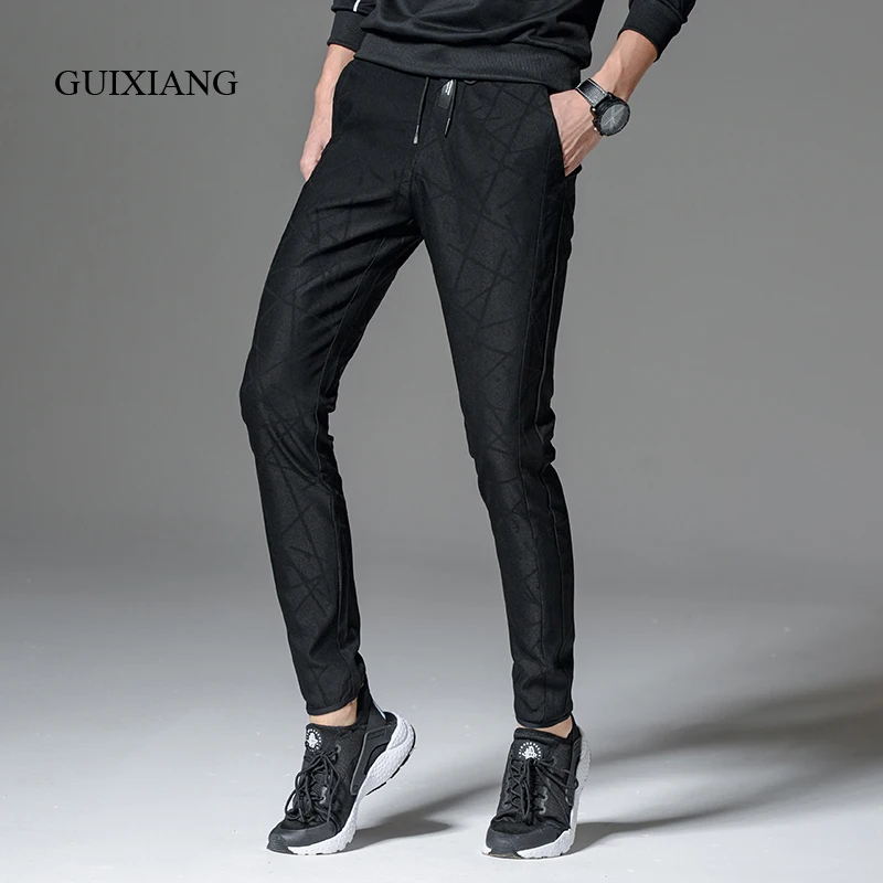 

New spring and autumn style men's long pants fashion leisure high quality solid slim trousers size 28-36