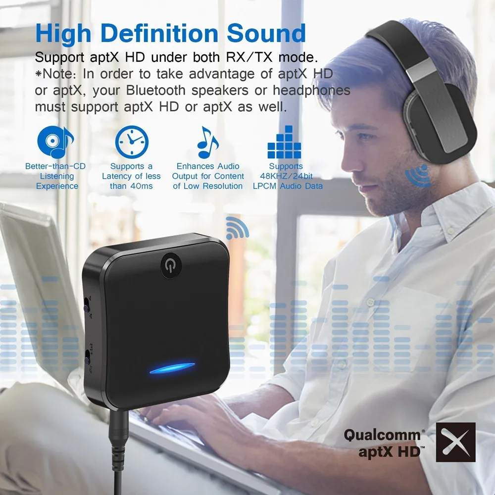 Longet 5 0 Bluetooth передатчик Отправитель приемник 2 в 1 Цифровой оптический Toslink/RCA и 3 мм