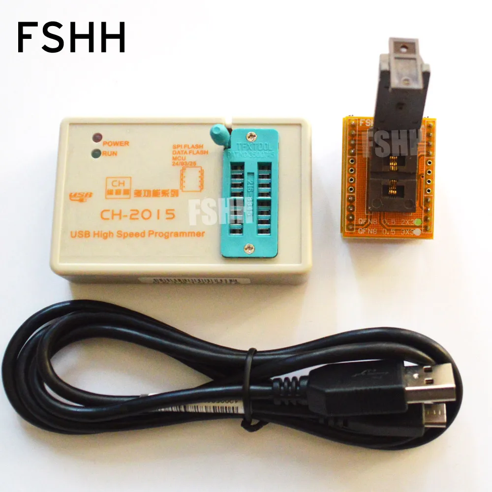Программатор CH2015 USB высокой скорости с шагом = 0 5 мм 2x3 QFN8 к разъему DIP8 eeorom/spi flash/flash