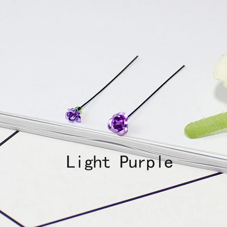 Large-Light Purple 15 шт Красочный мини декор в виде цветка розы для наполнителя флакон с рисом стекло Желая бутылка Шарм Кулон - Окраска металла: Large-Light Purple