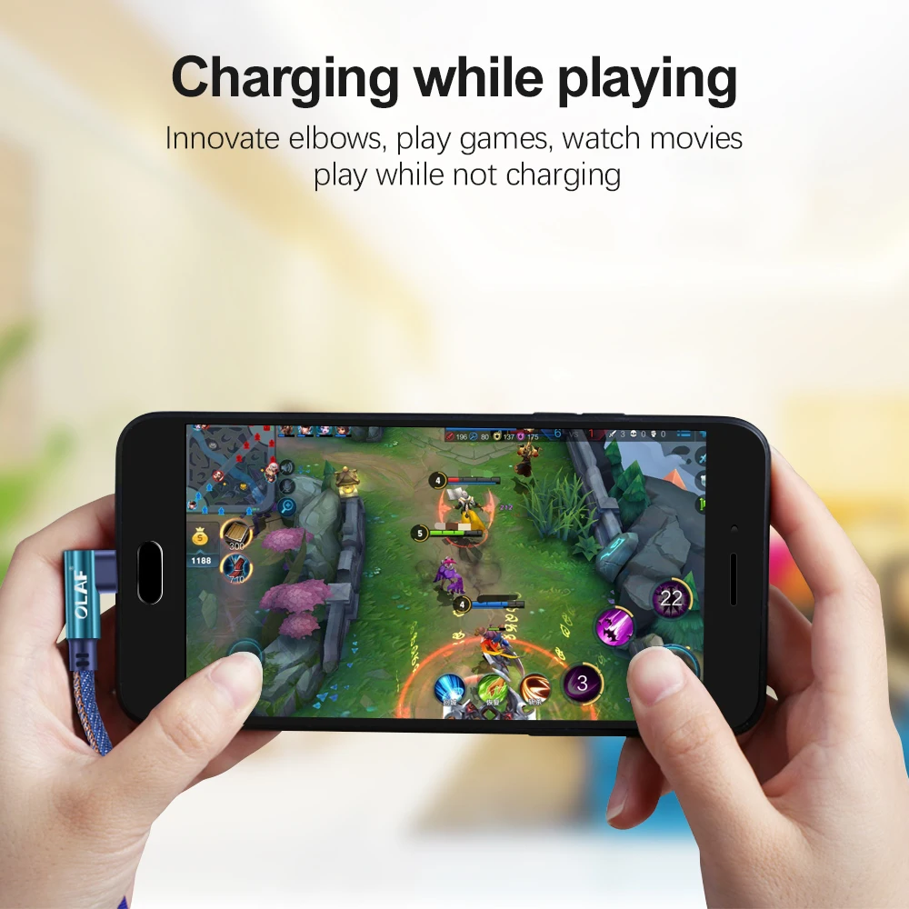 Olaf Micro USB быстрый заряд кабеля кабель для передачи данных samsung Xiaomi LG L-line 90 градусов