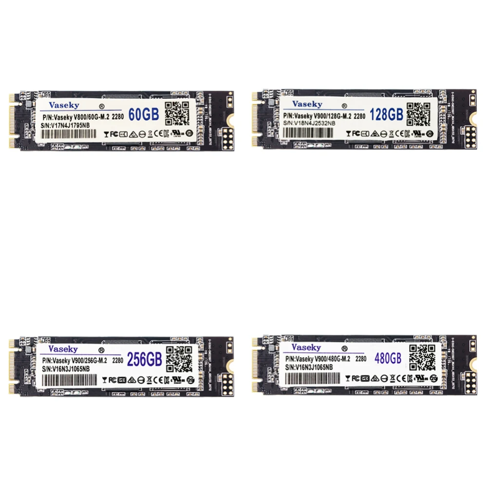 Внутренний твердотельный накопитель Vaseky M.2 2280 SATA SSD 60 Гб 128 ГБ 256 480 для настольных