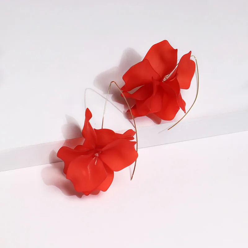 Fashion snoops za серьги из акриловой смолы элегантные висячие серьги в виде цветка Женские Подвески Серьги массивные Ювелирные изделия Подарки