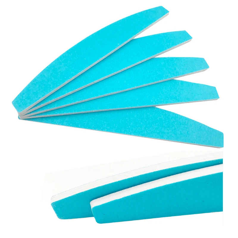 Дизайн ногтей оптовая продажа 100 шт синий гвоздь Buff 2 сторона Эмери пилка для