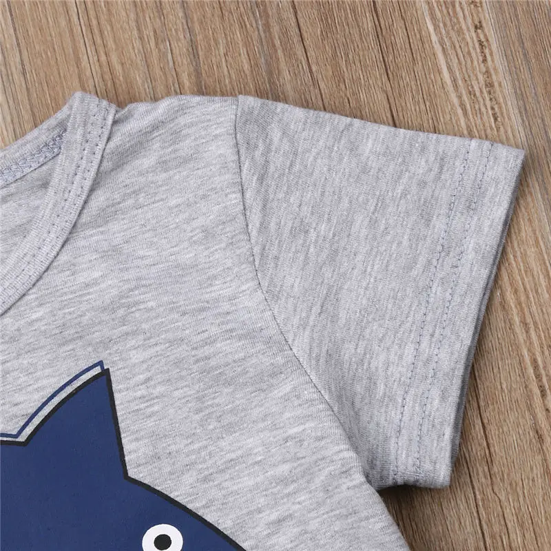 2019 0-3T Newborn Baby Boys Clothes Set Infant Shark Outfit Kids Short Sleeve T-shirt+Shorts Toddler Children Summer 2pcs |