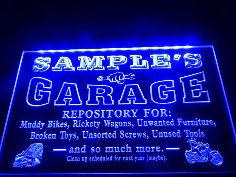 

DZ017- Garage Repair Room Bar Beer LED Neon Light Sign
