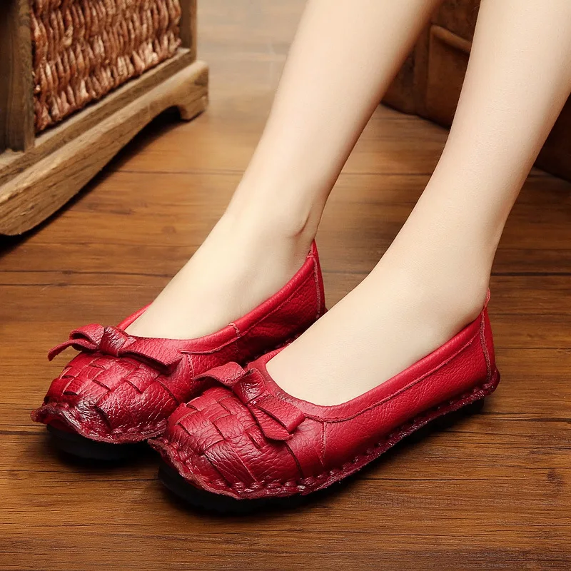 Новинка сезон весна лето кожаная обувь женская на плоской подошве женские