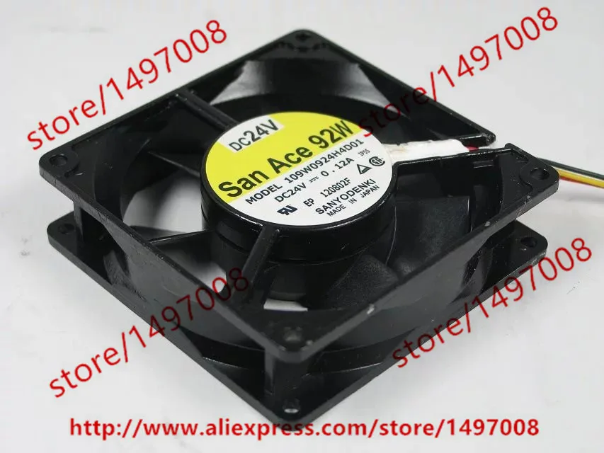 Вентилятор охлаждения сервера SANYO DENKI 109W0924H4D01 DC 24 В 0.12A 92x92x25 мм|square fan|server fan92x92x25mm fan |